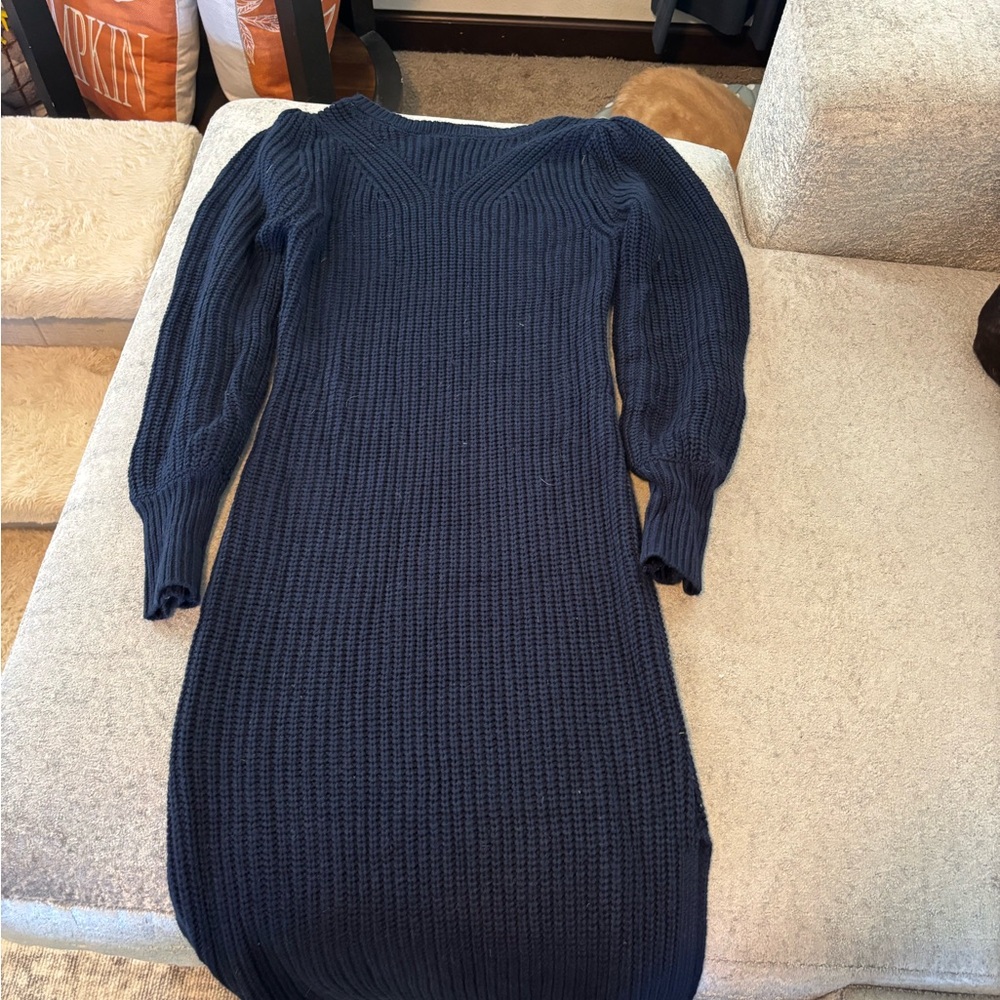 Maurices Dark Blue Long Sleeve Knit Dress
